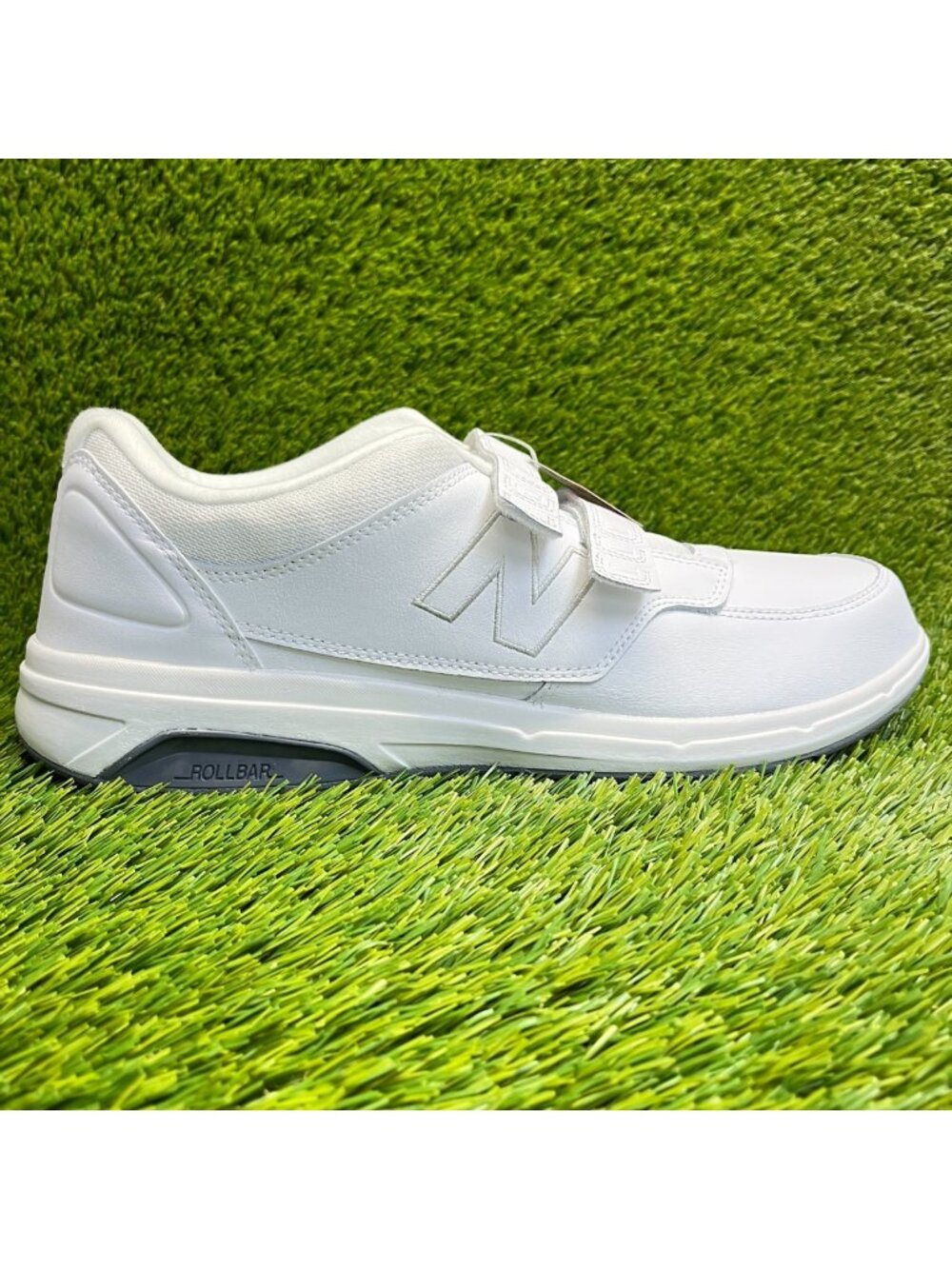New Balance 813 Mens Size 13 White Gray Athletic Leather Walking Shoes Sneakers